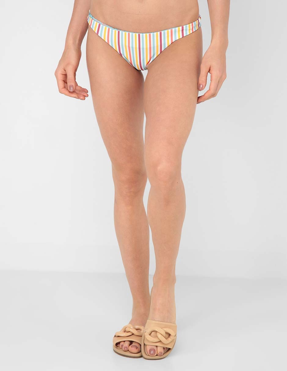 Bikini estampado a rayas a la cintura para mujer Bikini estampado a rayas a la cintura para mujer