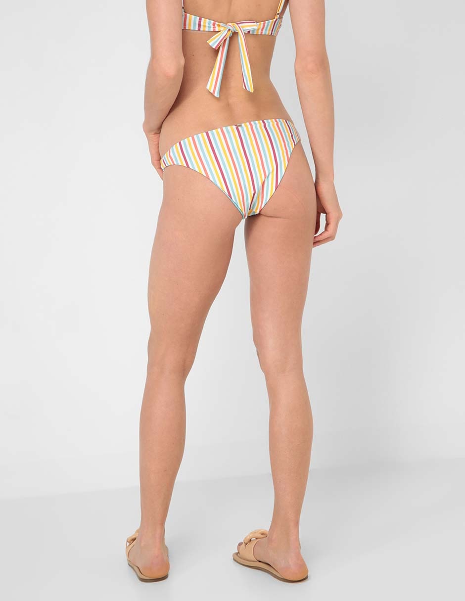 Bikini estampado a rayas a la cintura para mujer 3