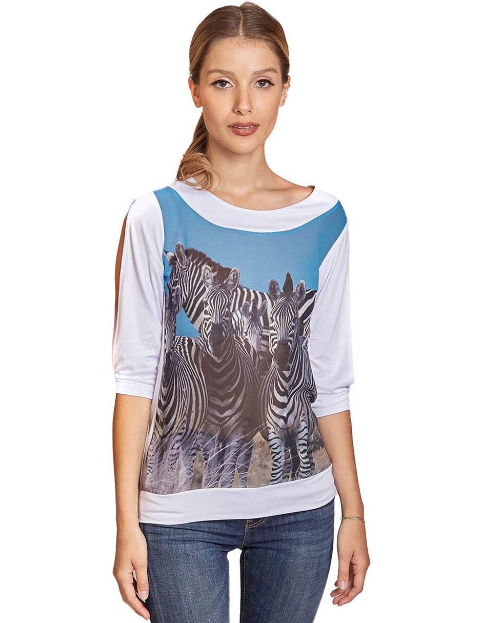 Blusa manga 3/4 para mujer
