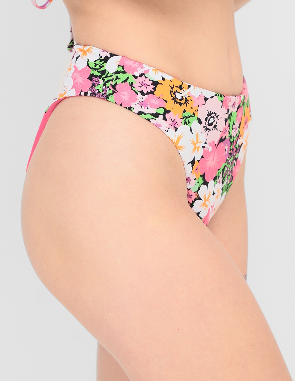 Bikini floral cintura baja para mujer 2