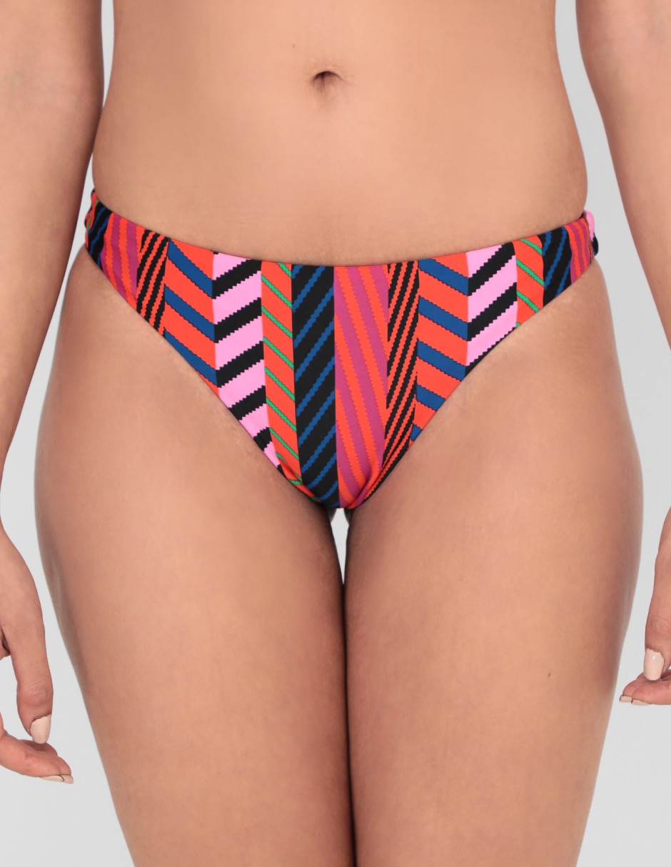 Bikini a rayas a la cadera para mujer Bikini a rayas a la cadera para mujer