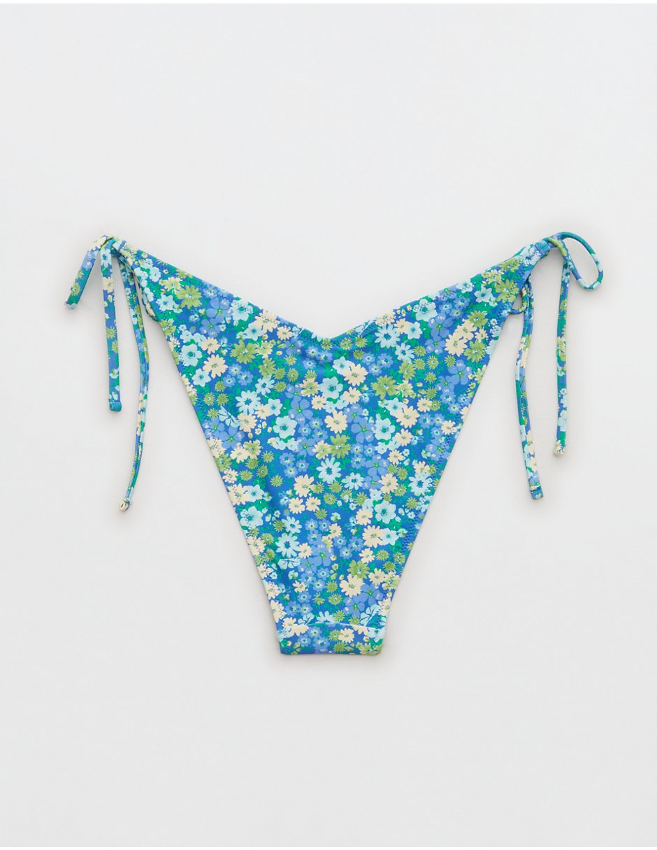 Bikini brasileño estampado floral a la cintura para mujer 2
