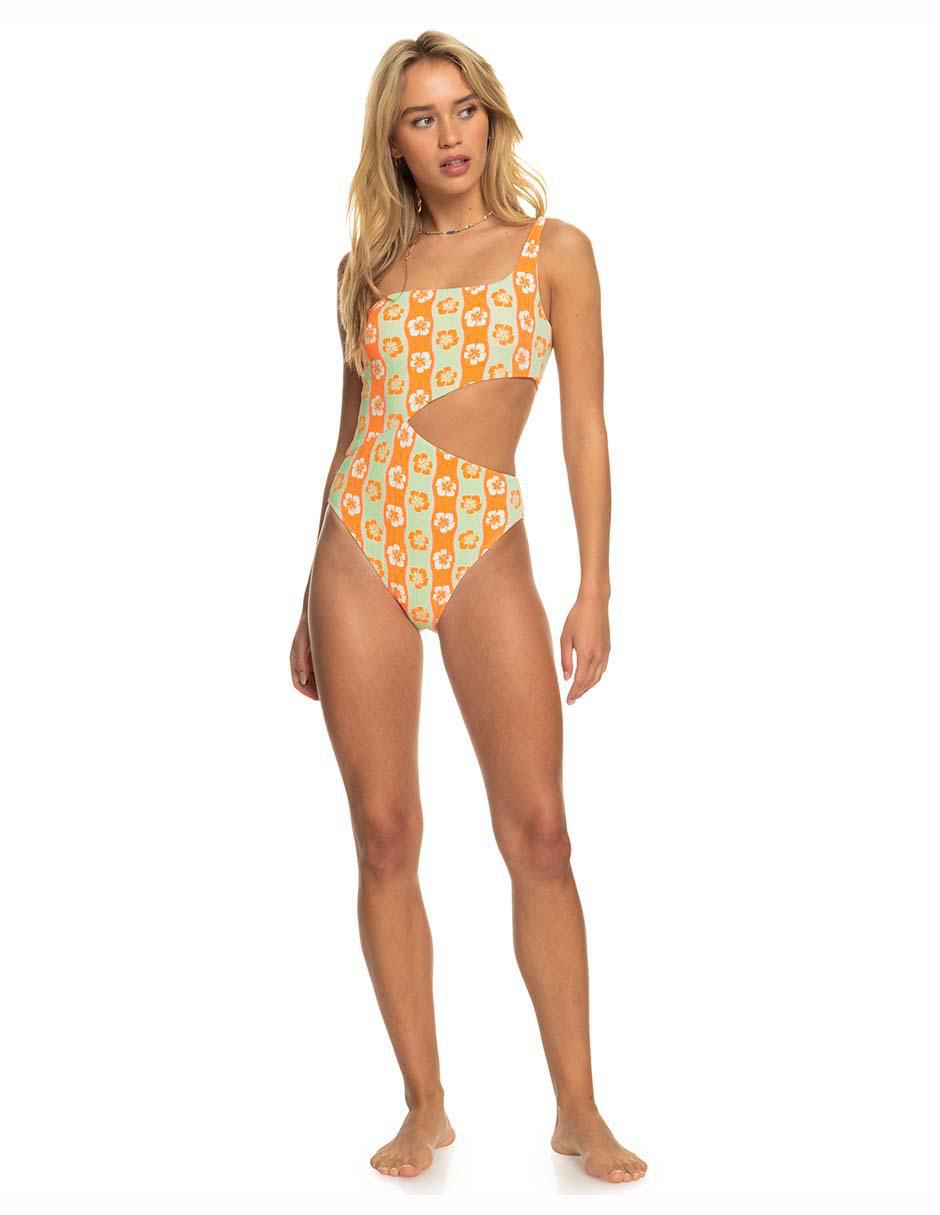 Traje de baño completo estampado floral para mujer 5