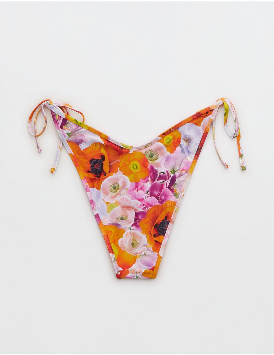 Panty bikini estampado floral a la cintura para mujer 2