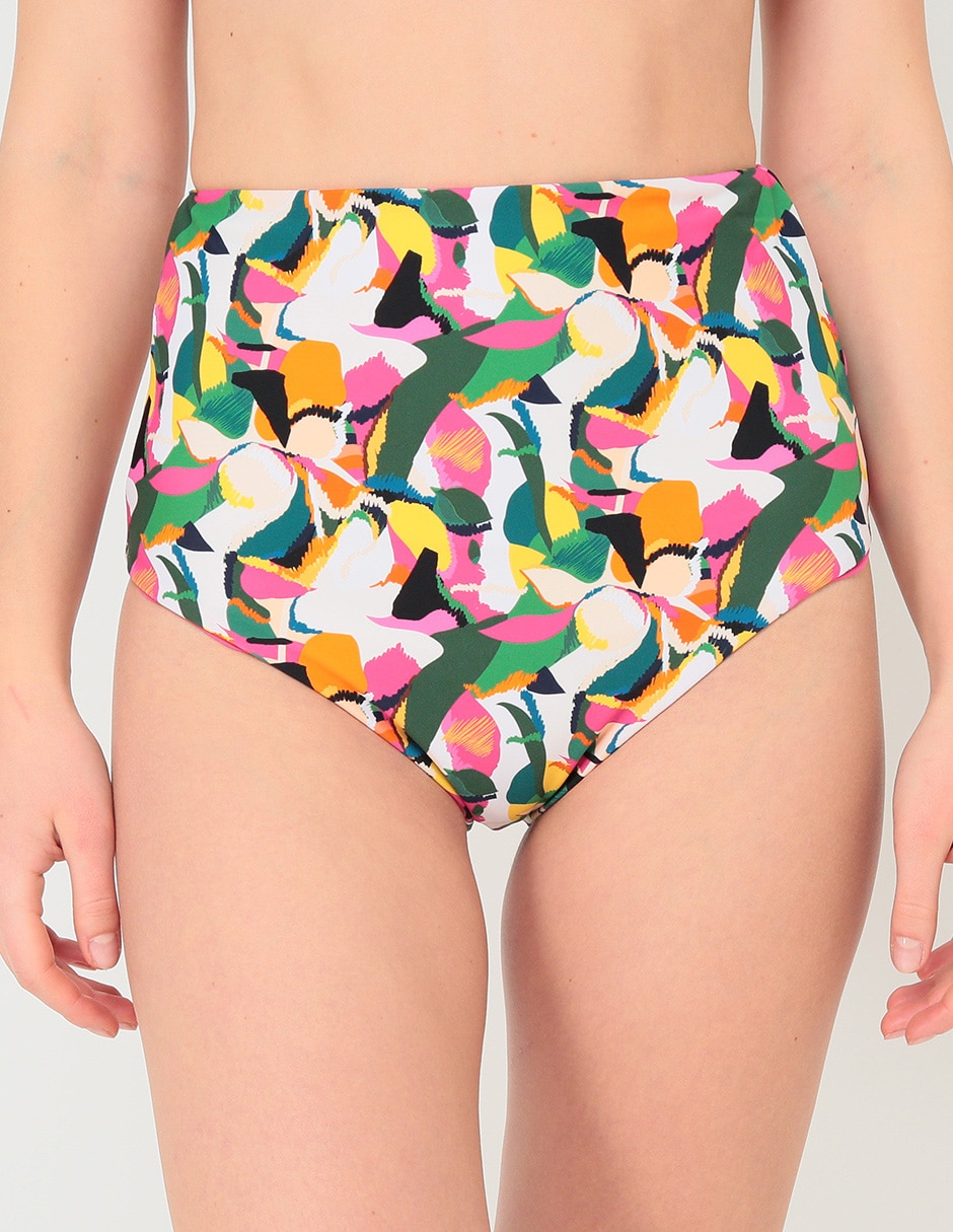 Cheeky bikini estampado cintura alta para mujer 1