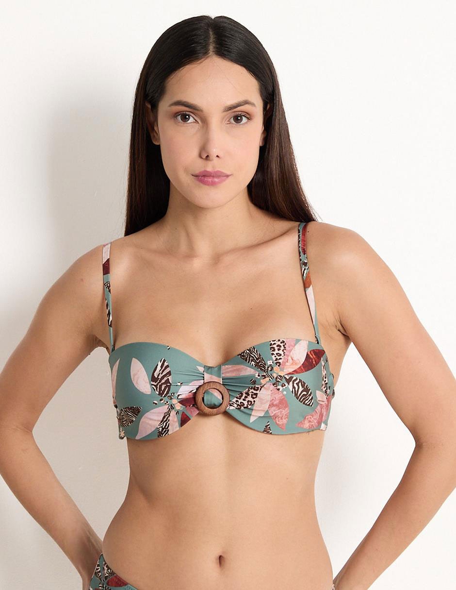 Top bikini estampado para mujer 1