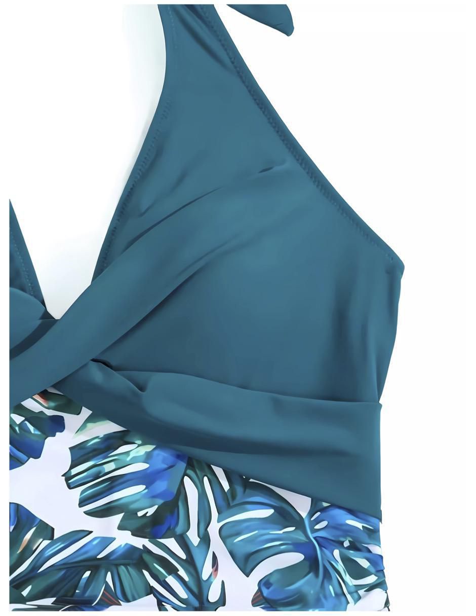 Traje de baño completo estampado floral para mujer 5