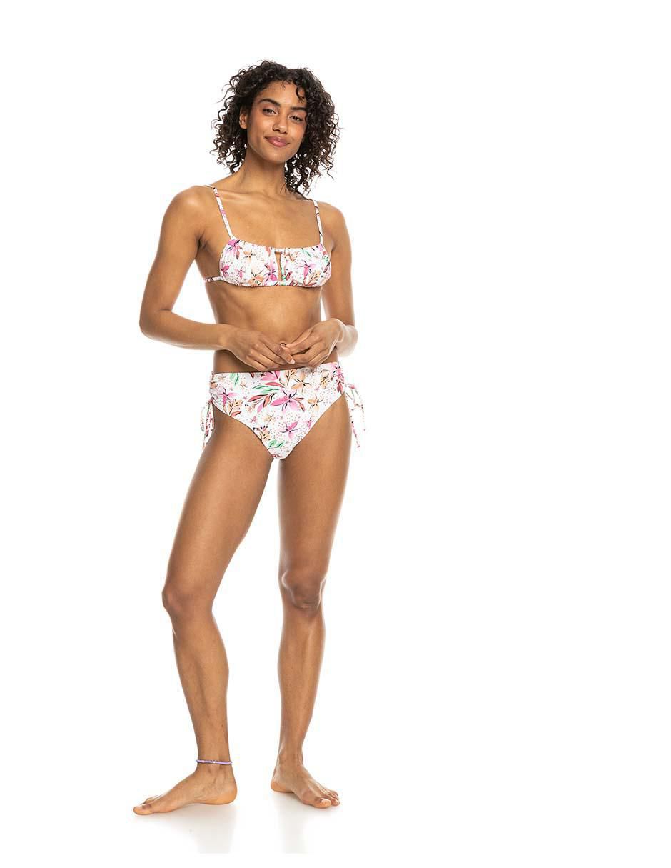 Top bikini estampado floral con copa removible para mujer 4
