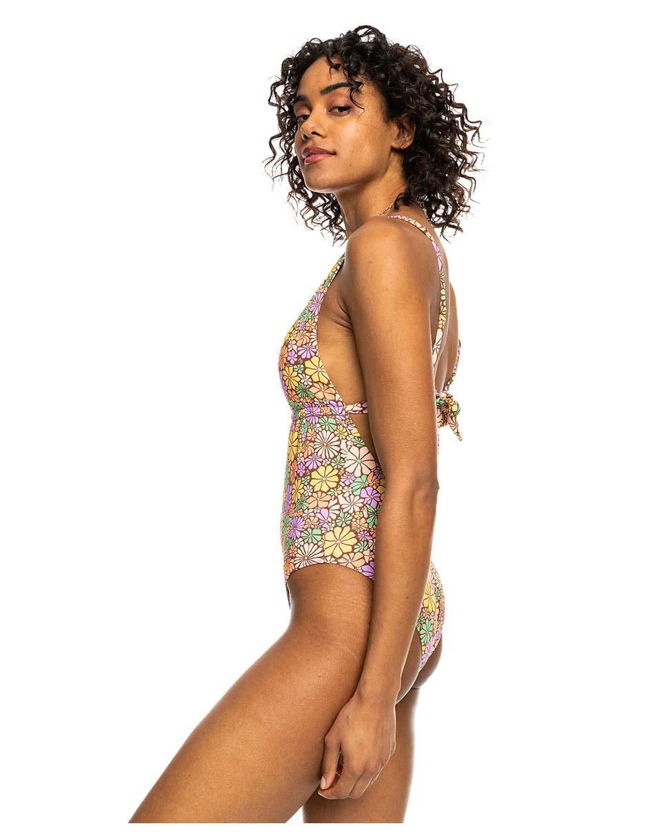 Traje de baño completo estampado floral para mujer 3