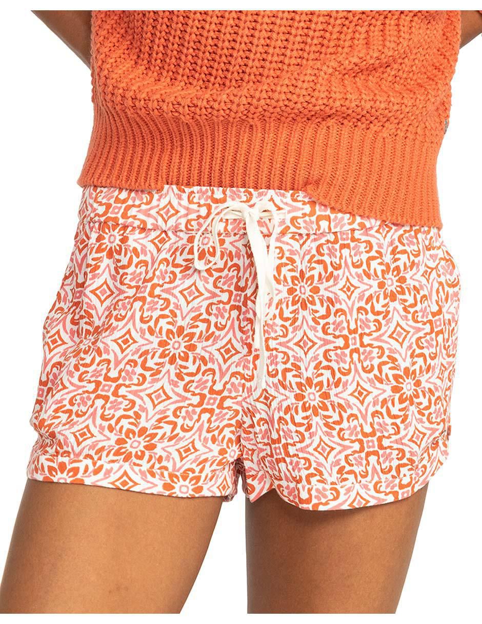 Salida de playa short con elástico para mujer