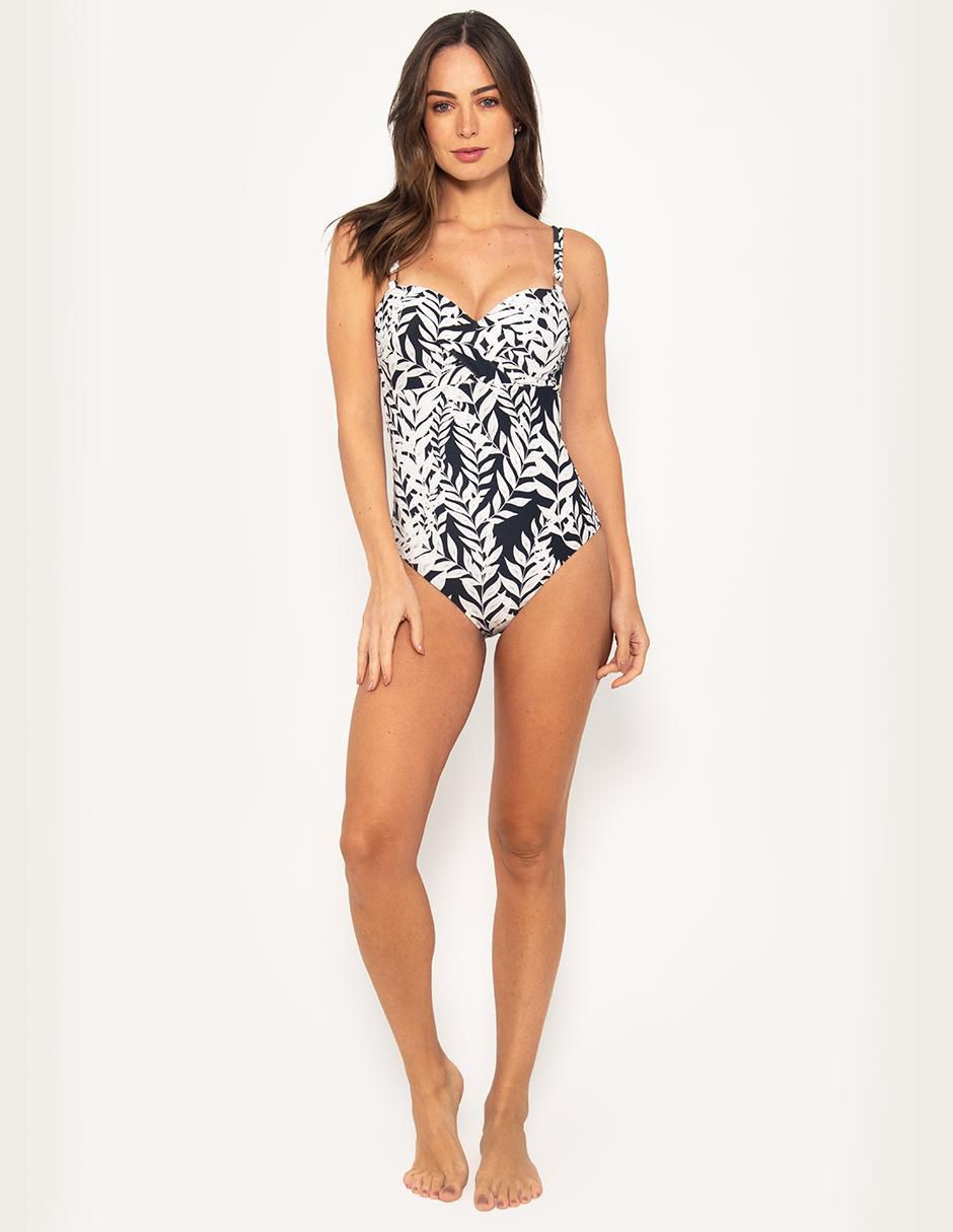 Traje de baño completo estampado floral para mujer 2