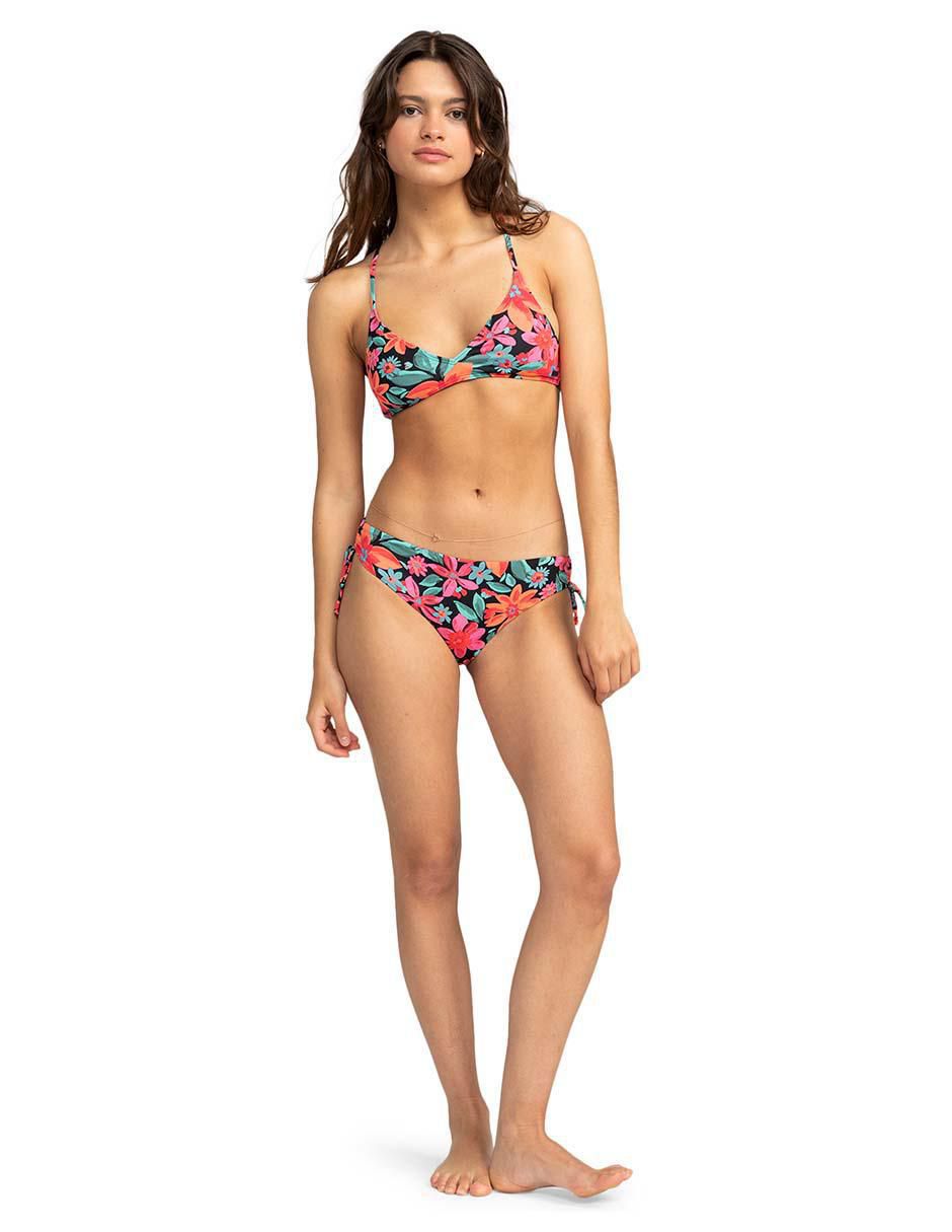 Hipster bikini estampado floral a la cadera para mujer 4