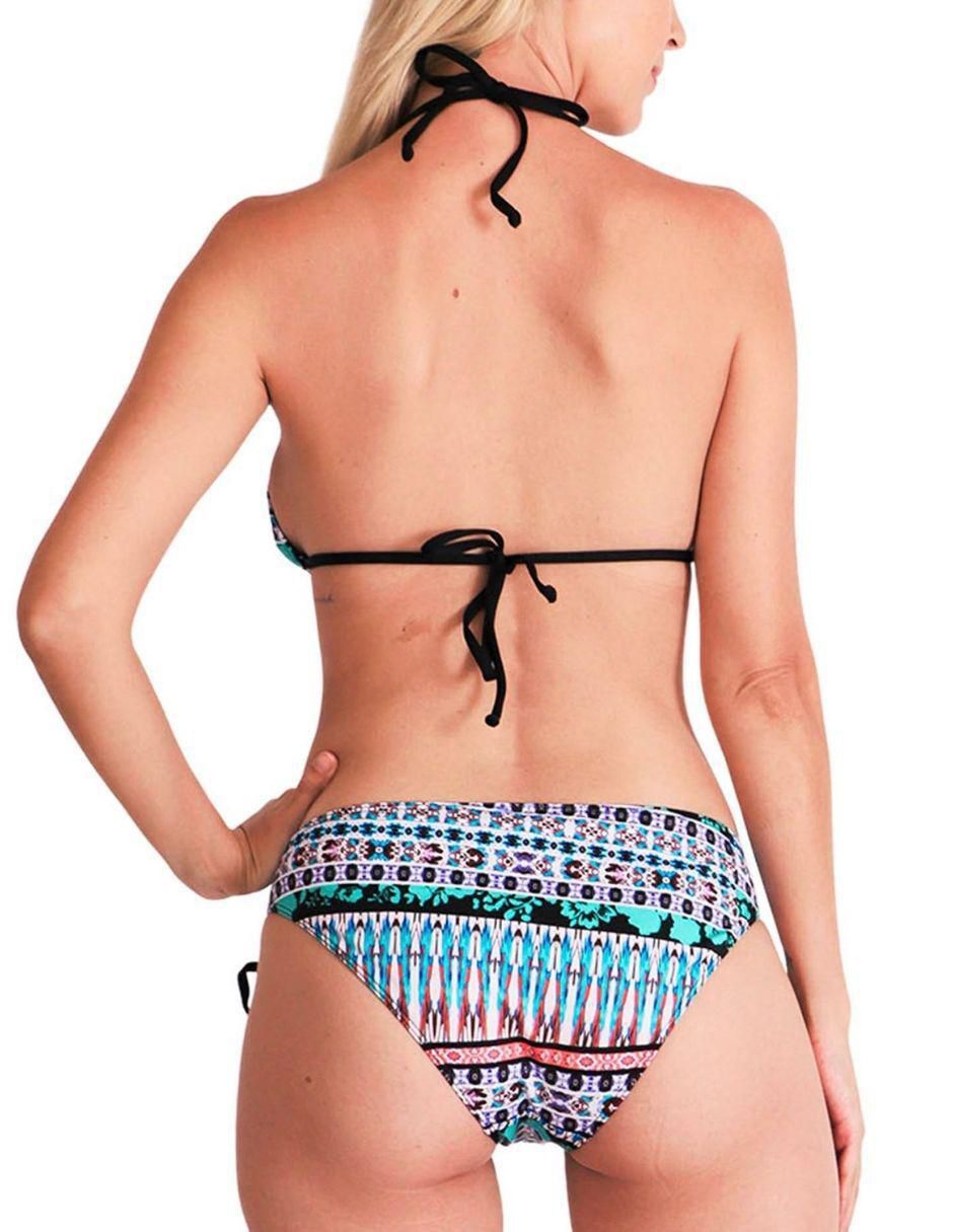 Conjunto bikini estampado a cuadros para mujer 7
