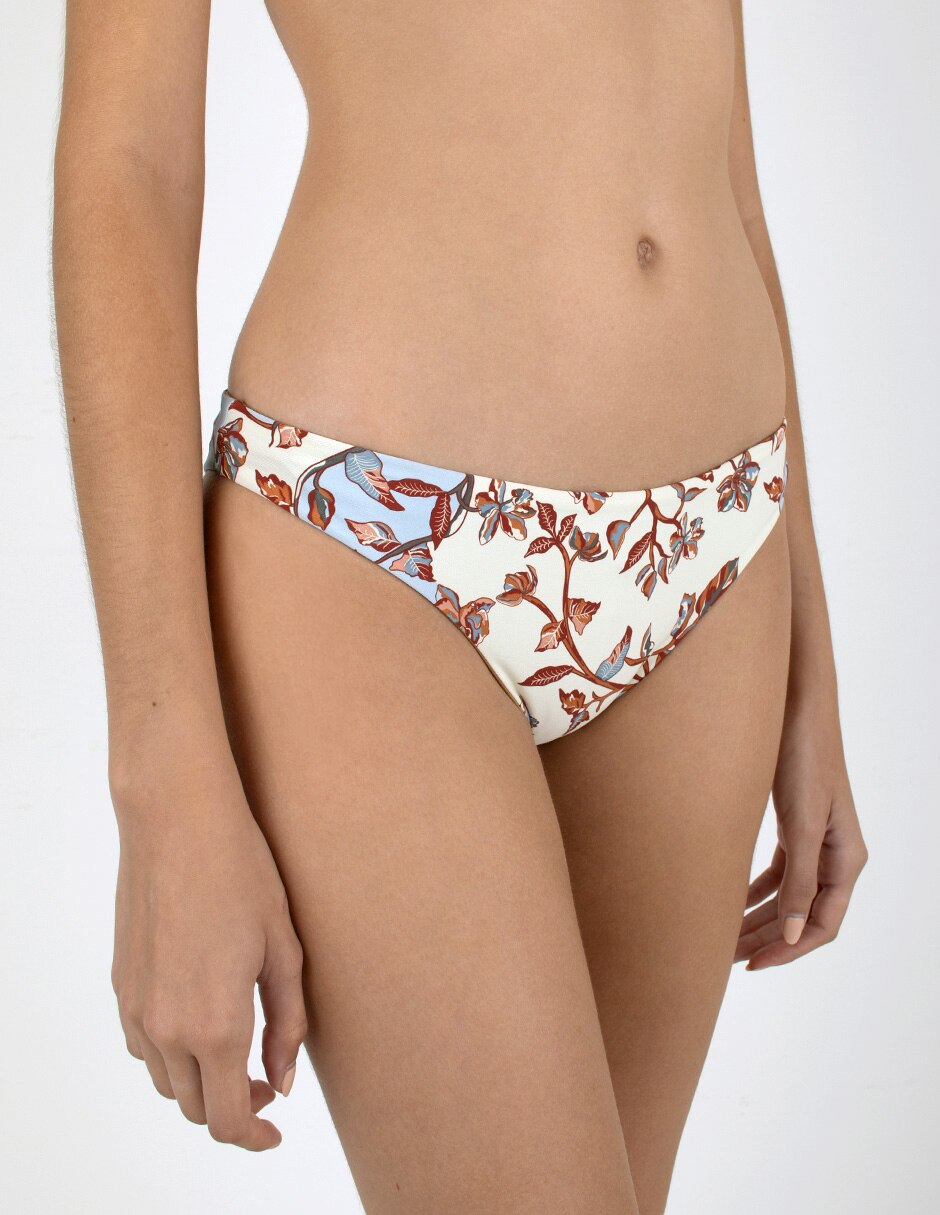 Bikini estampado floral a la cadera para mujer 1