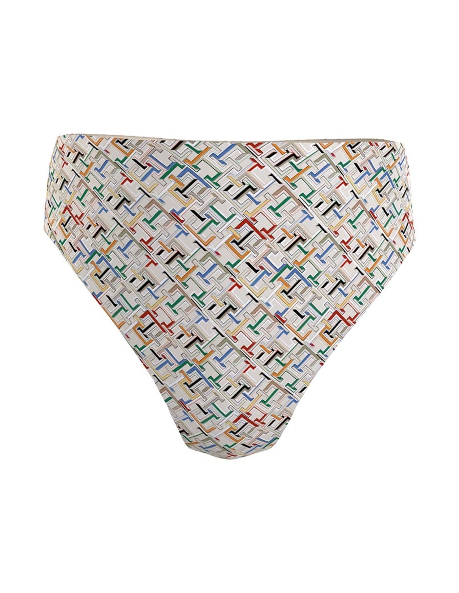 Cheeky bikini estampado a la cintura para mujer 1