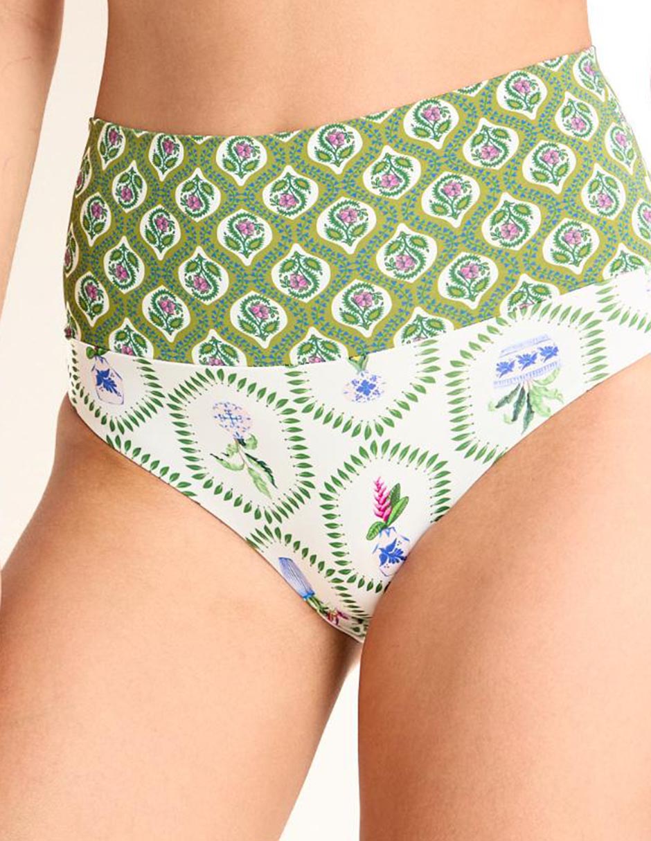 Panty bikini estampado a la cintura para mujer 4