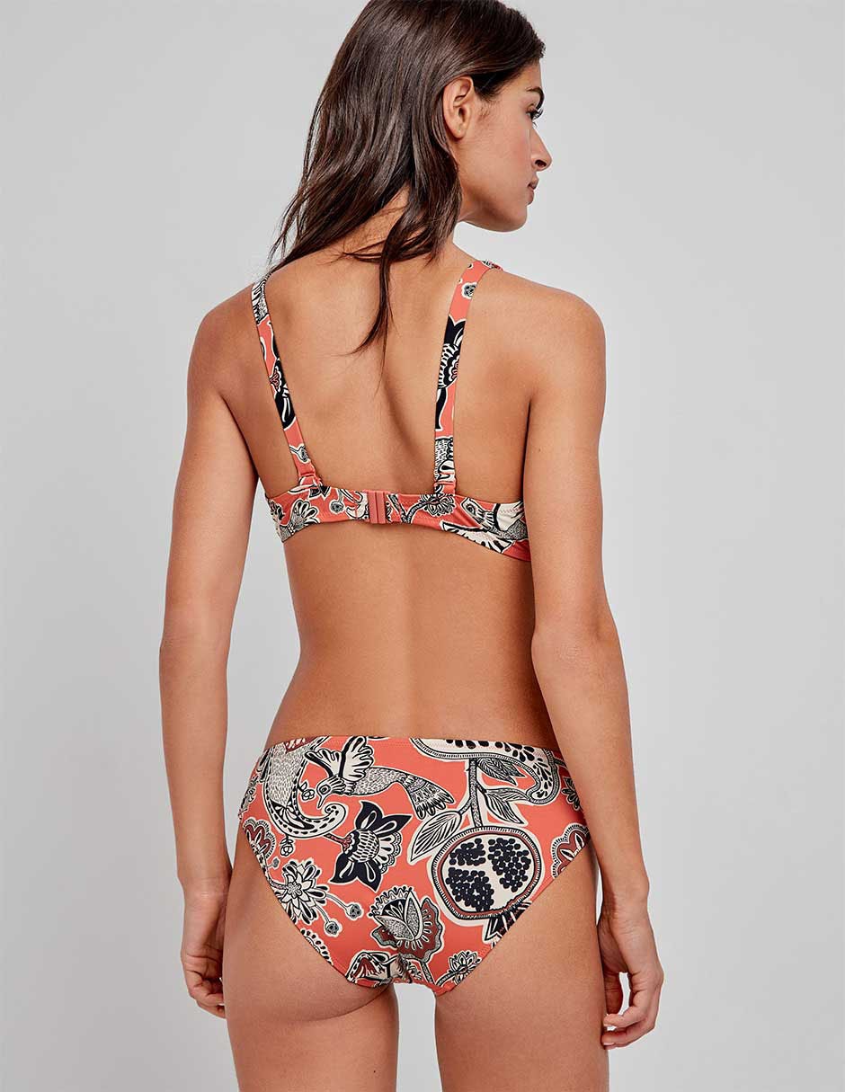 Bikini estampado floral a la cadera para mujer 2