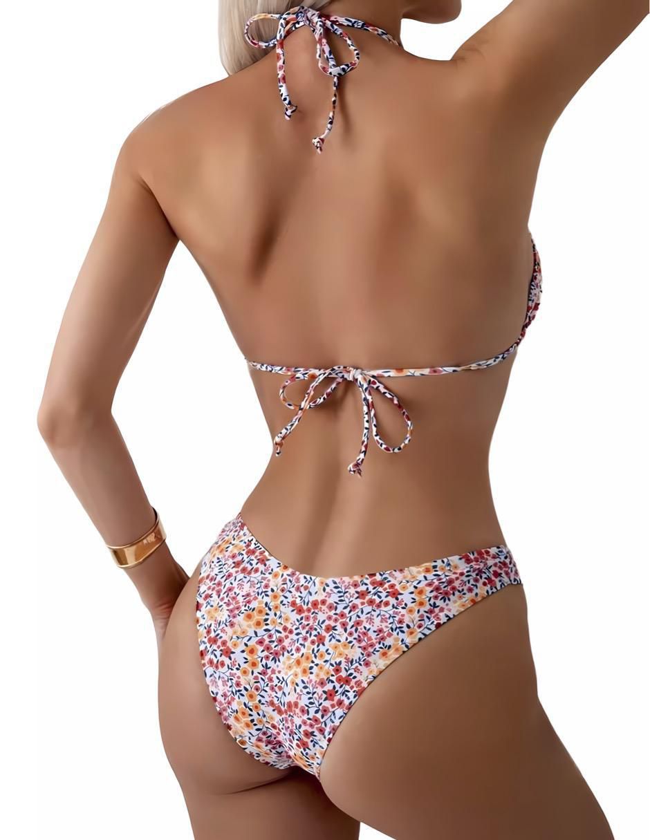 Traje de baño completo estampado floral para mujer 2