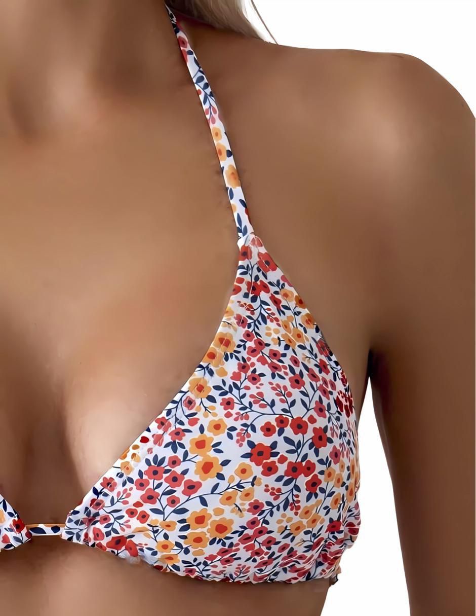 Traje de baño completo estampado floral para mujer 4