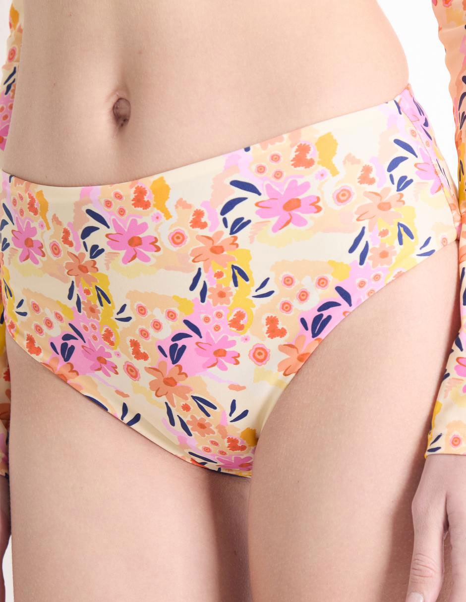 Bikini estampado floral a la cintura para mujer 4