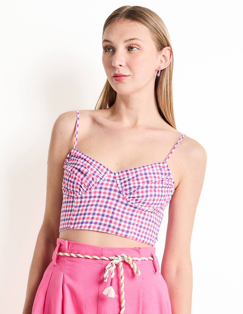 Top escote medio titante ajustable