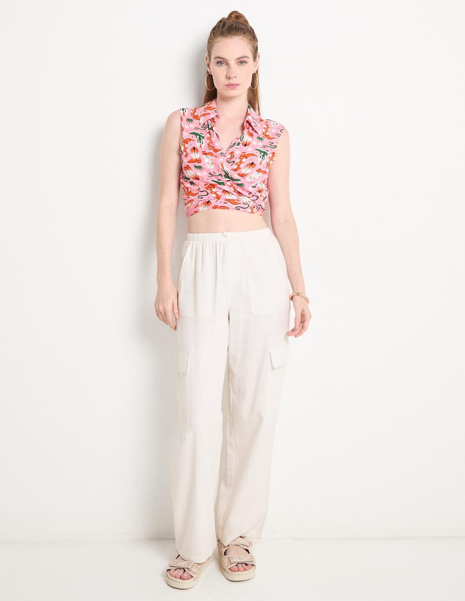 Top cuello camisero escote medio 3