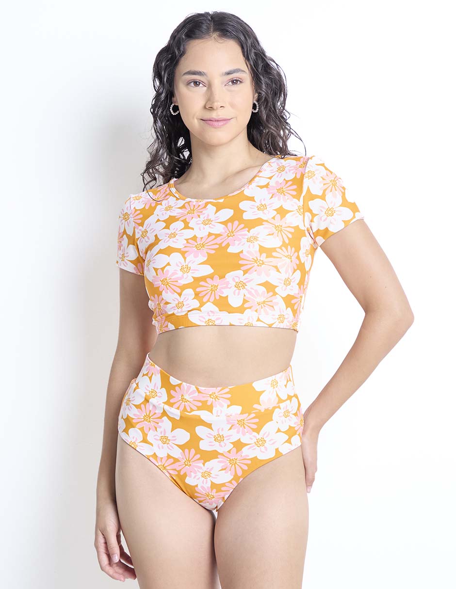 Top cuello redondo