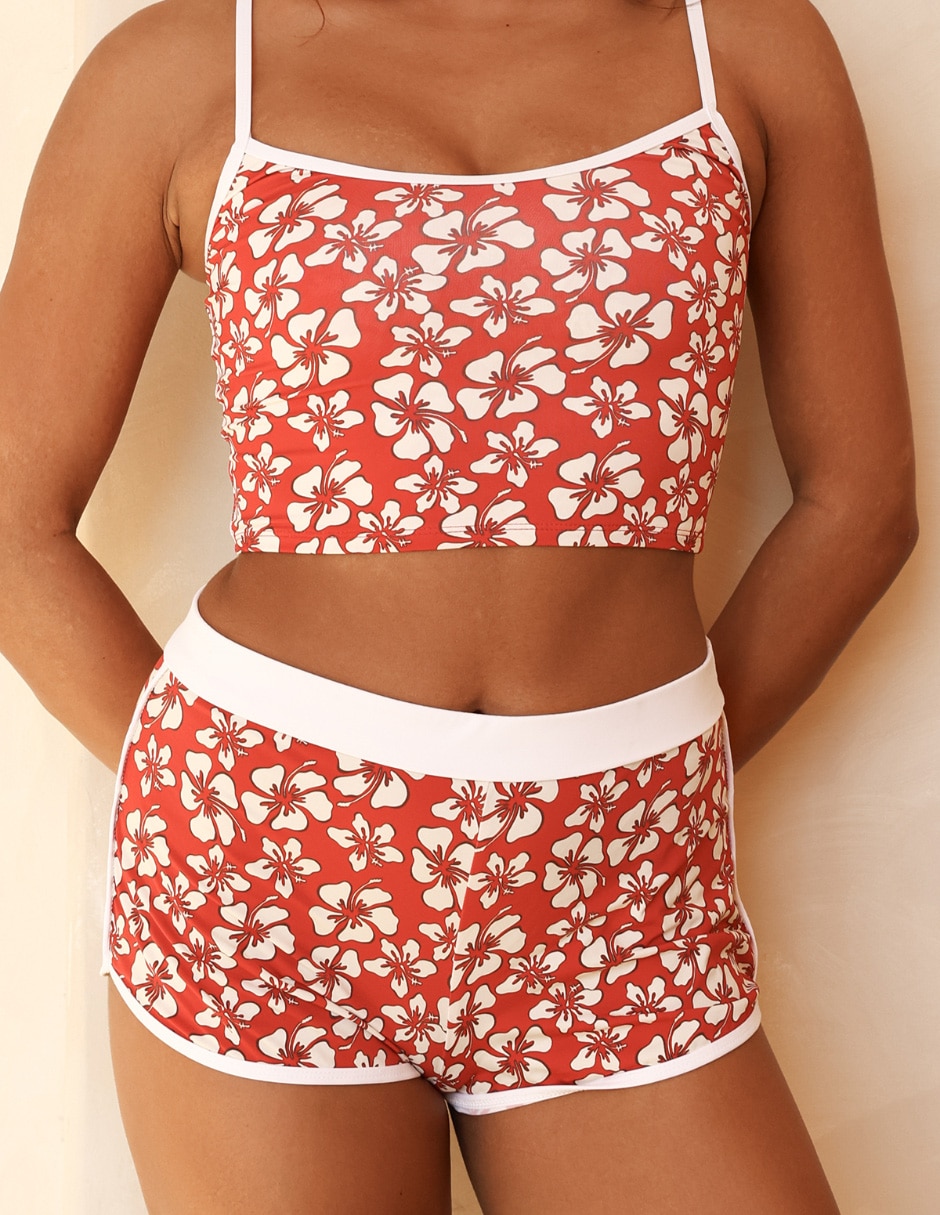 Top bikini estampado floral para mujer 4