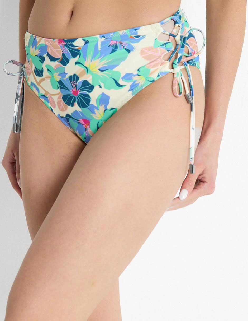 Panty bikini estampado floral a la cintura para mujer 2