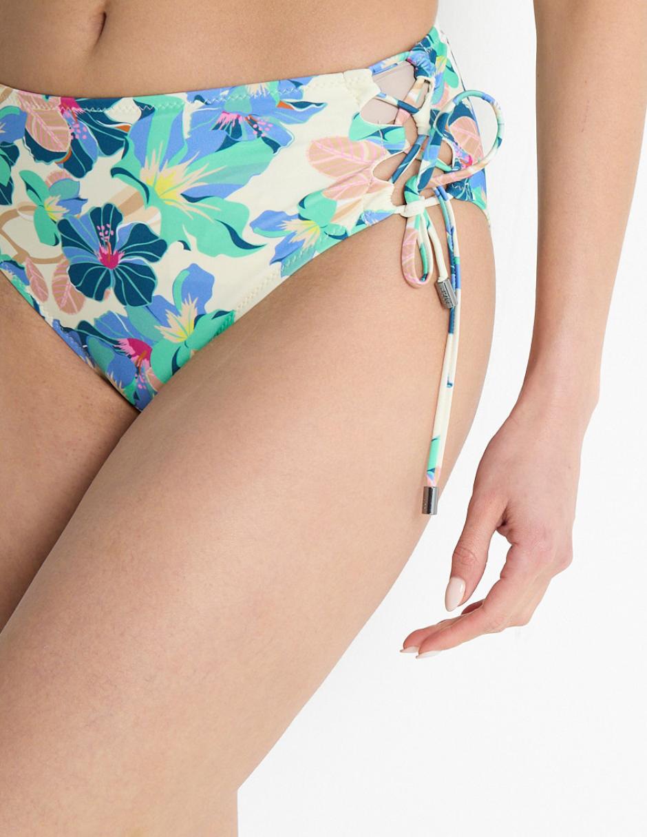 Panty bikini estampado floral a la cintura para mujer 4