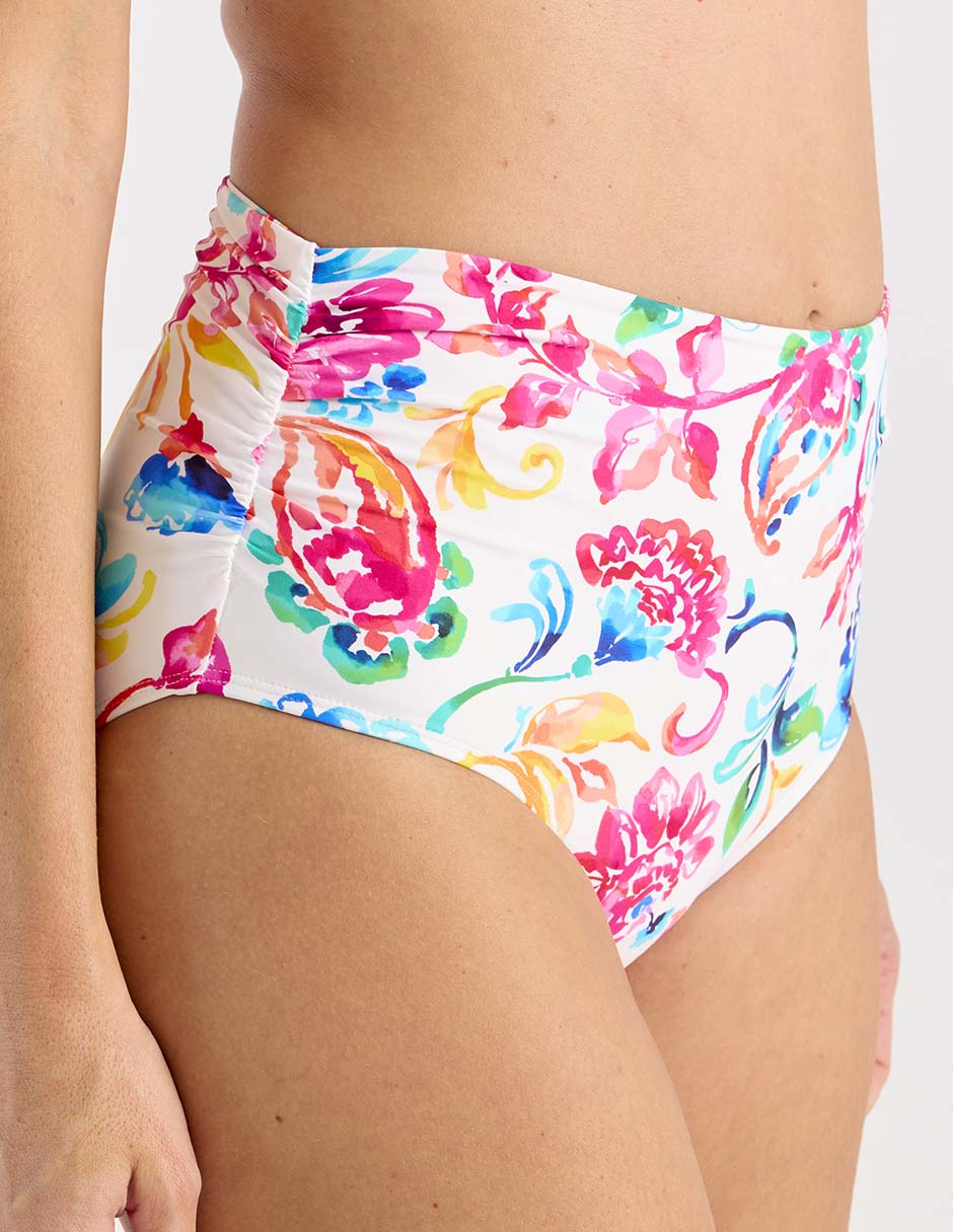 Hipster bikini estampado floral a la cintura para mujer 2