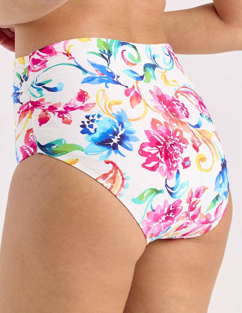 Hipster bikini estampado floral a la cintura para mujer 3