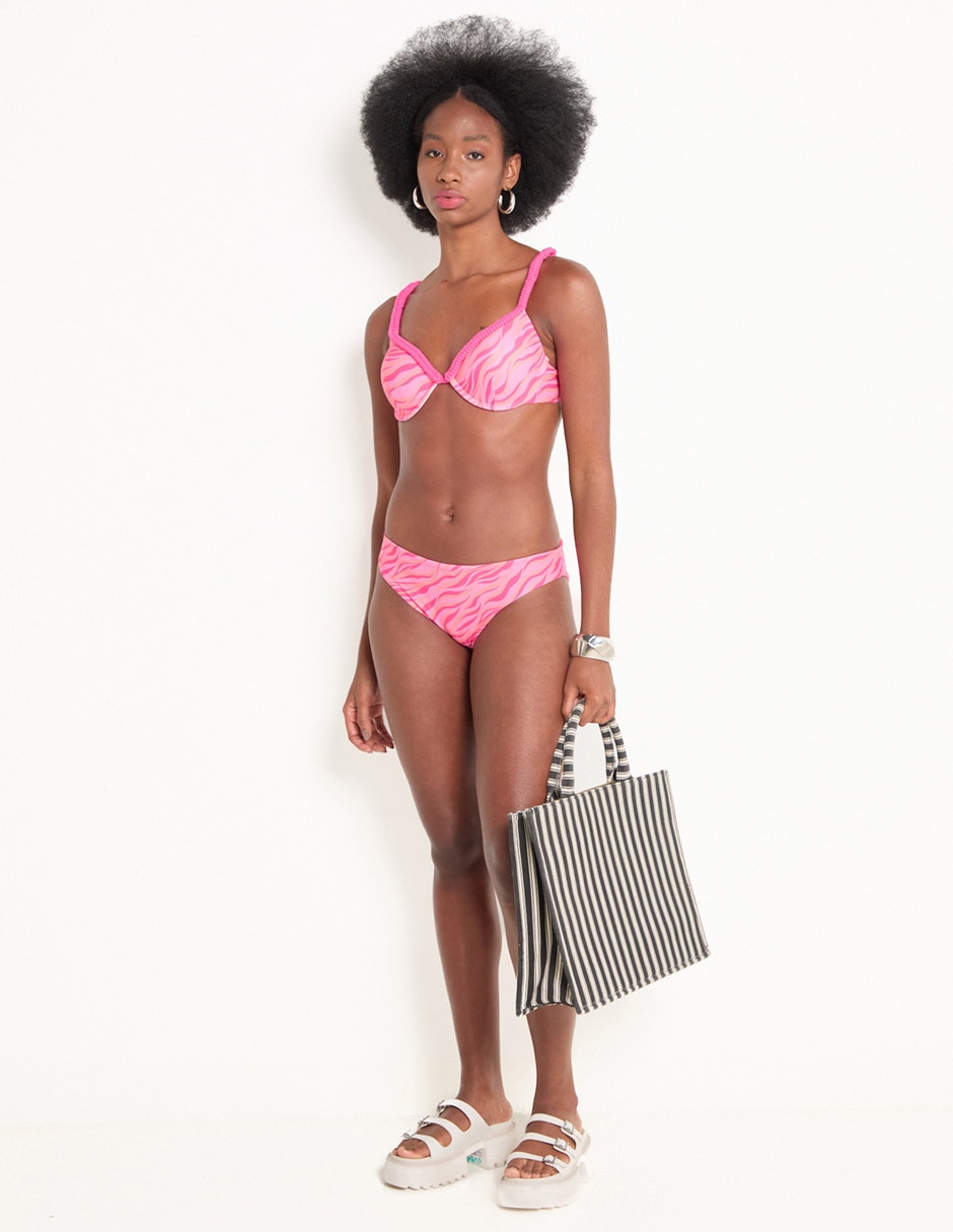 Bikini estampado animal print a la cadera para mujer 5