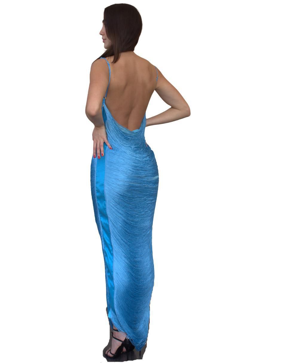 Vestido largo de fiesta esocte bajo 3