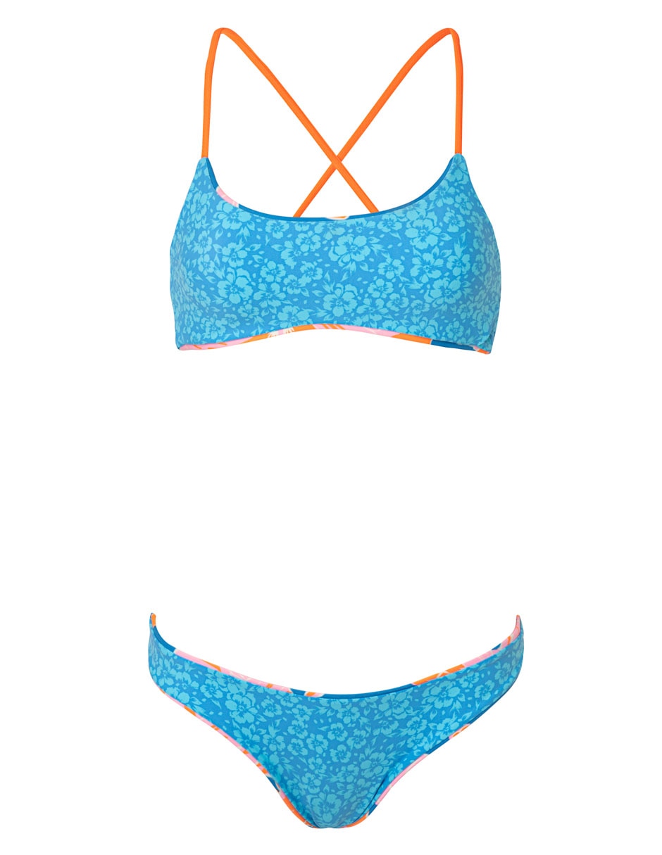 Bikini estampado floral a la cadera para mujer 4