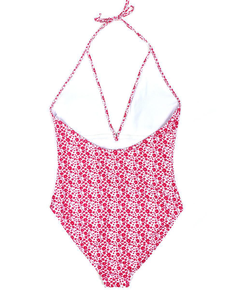 Traje de baño completo estampado floral para mujer 4