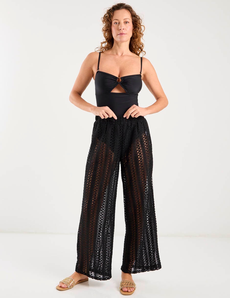 Pantalón relaxed palazzo para mujer 2