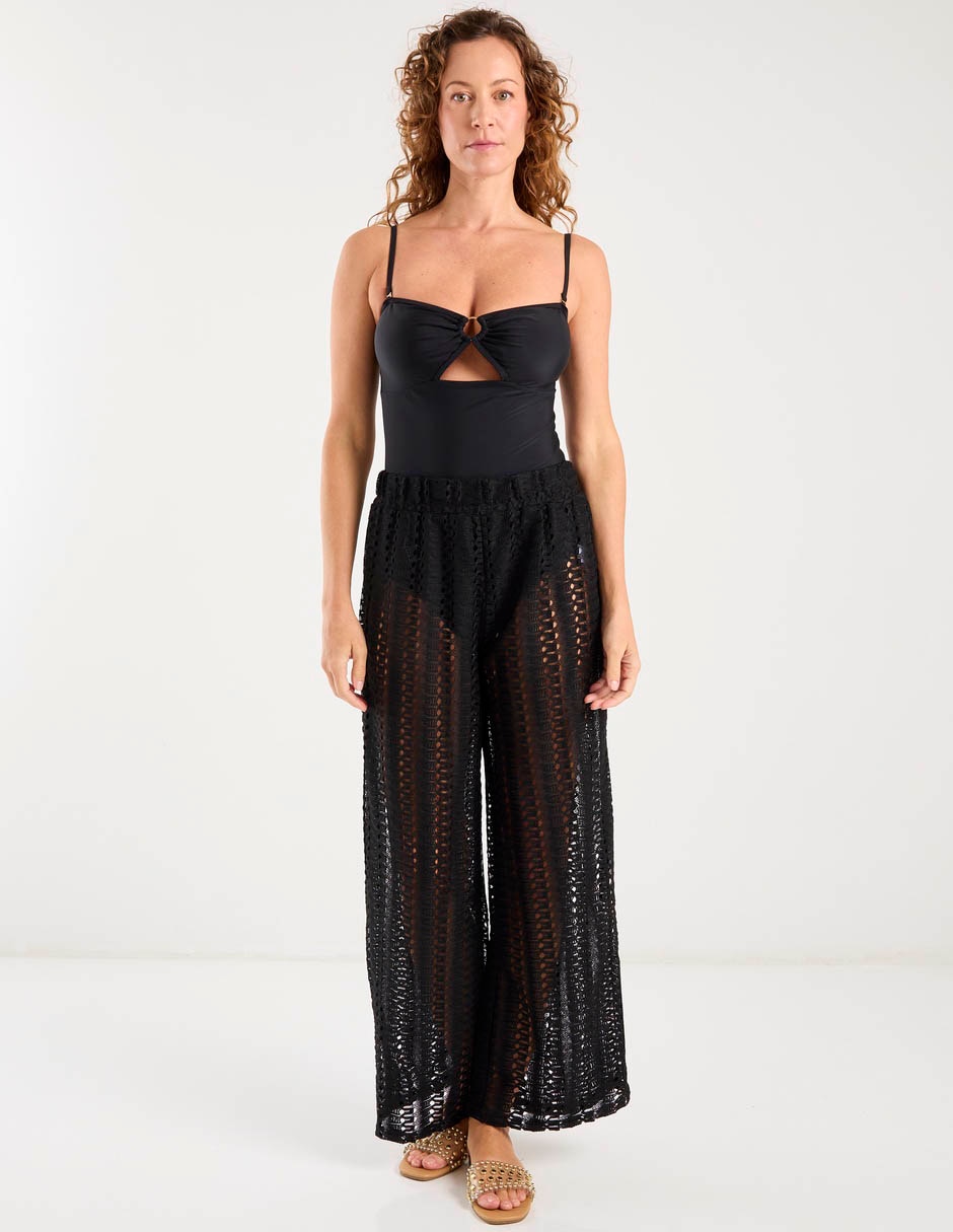 Pantalón relaxed palazzo para mujer 3
