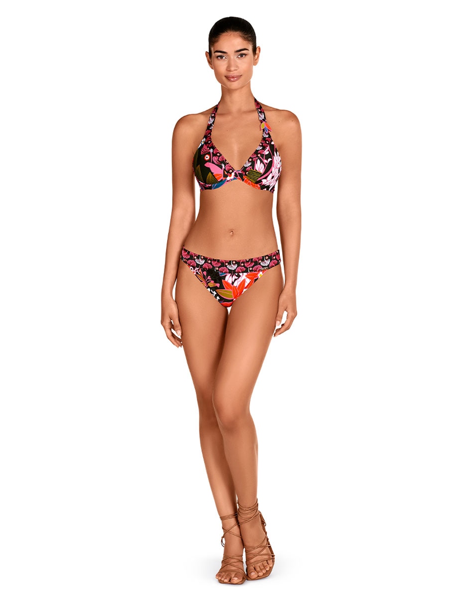 Bikini estampado floral a la cadera para mujer 4