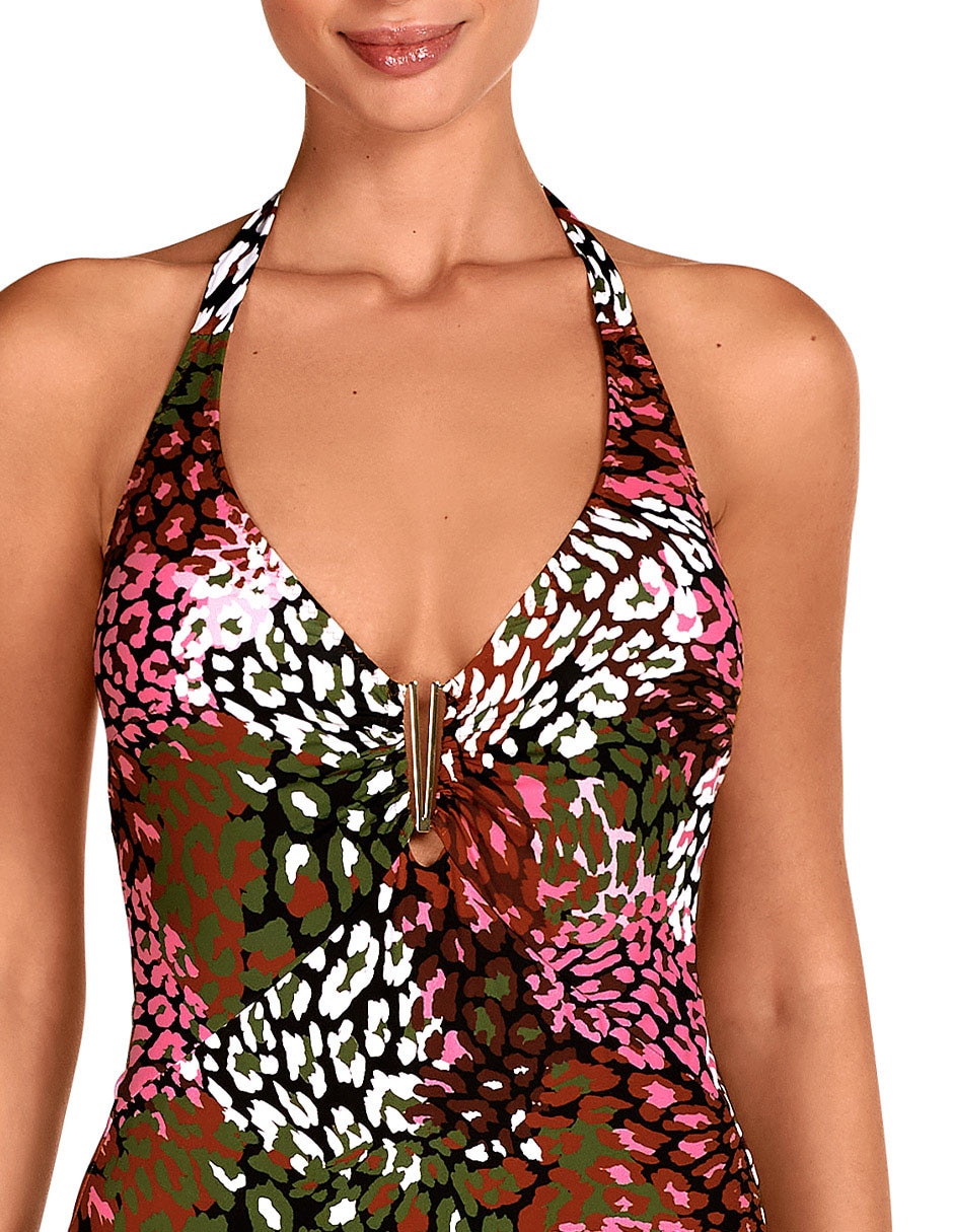 Traje de baño completo estampado animal print para mujer 2