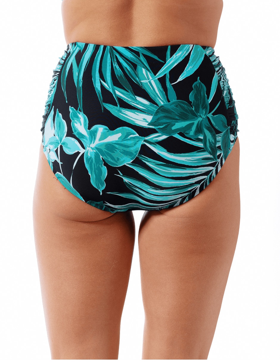 Panty bikini estampado floral cintura alta para mujer 2