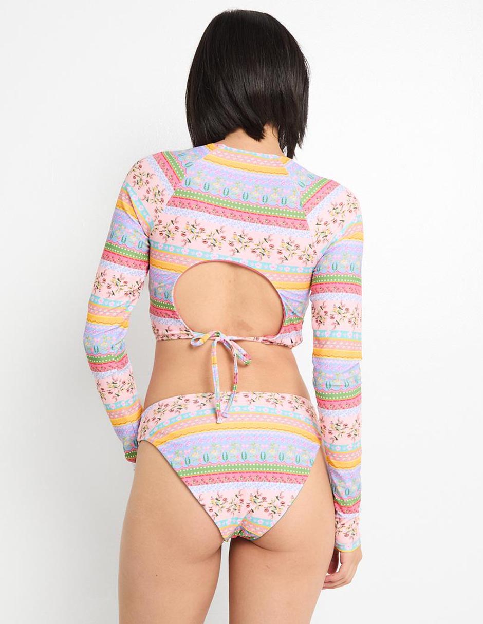 Wetshirt estampado floral para mujer 2