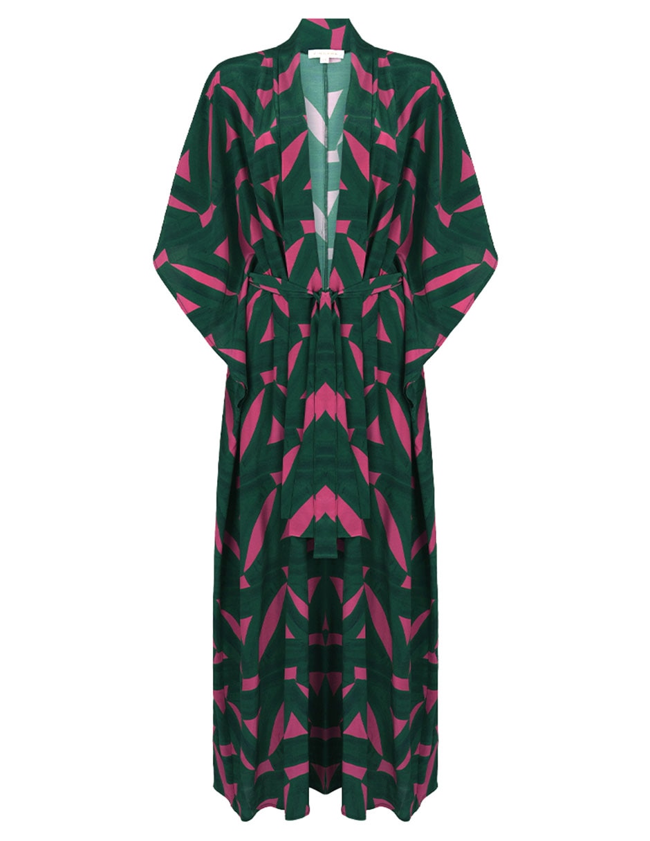Salida de playa kimono con amarre para mujer 5