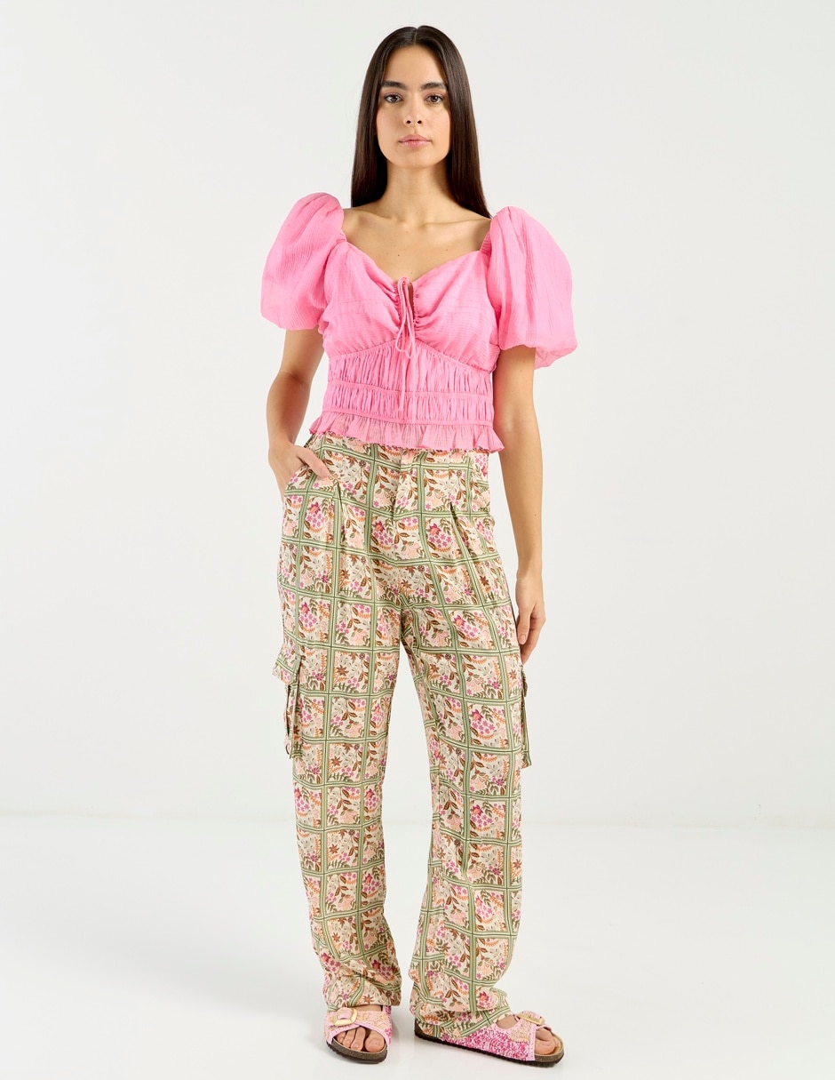 Pantalón cargo relajado para mujer 3