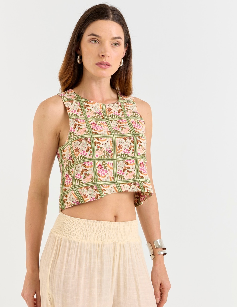 Top cuello redondo Top cuello redondo