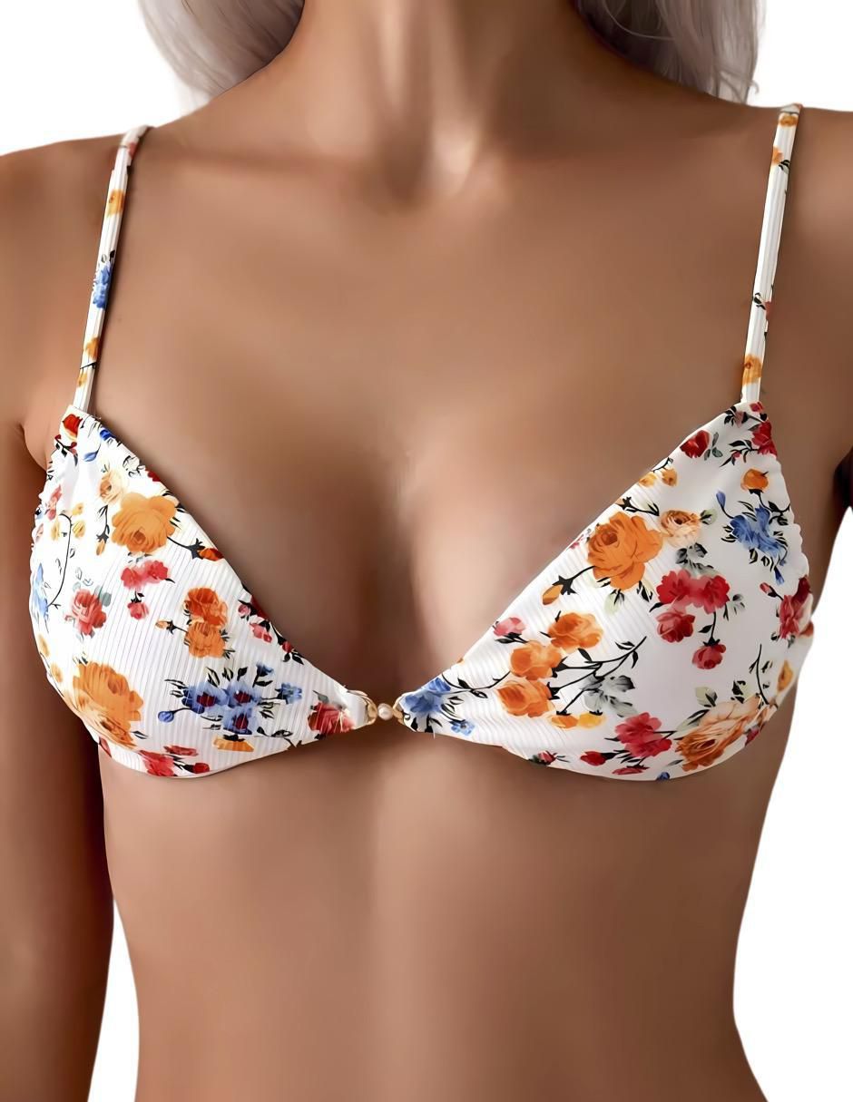 Conjunto bikini estampado floral para mujer 4