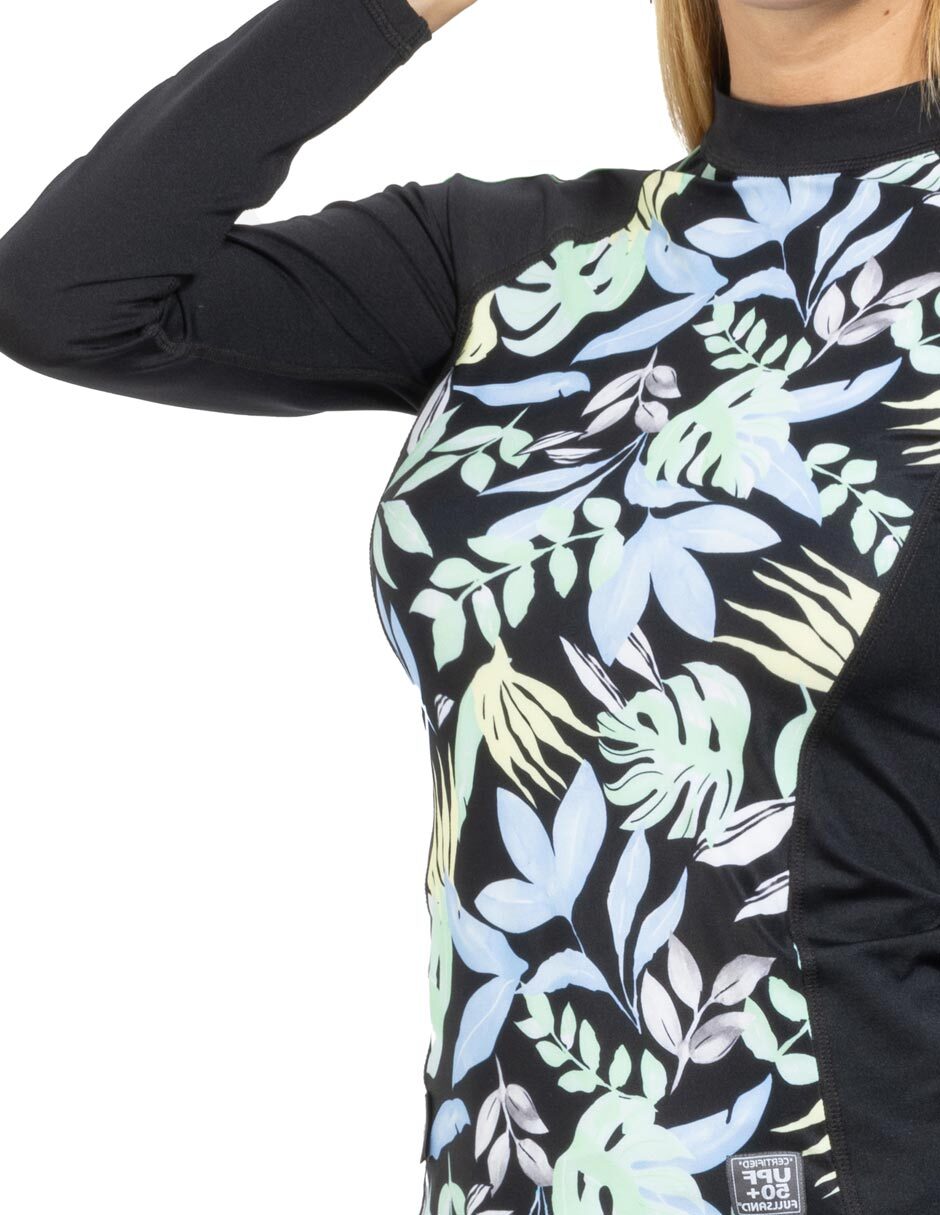 Wetshirt estampado floral para mujer 3