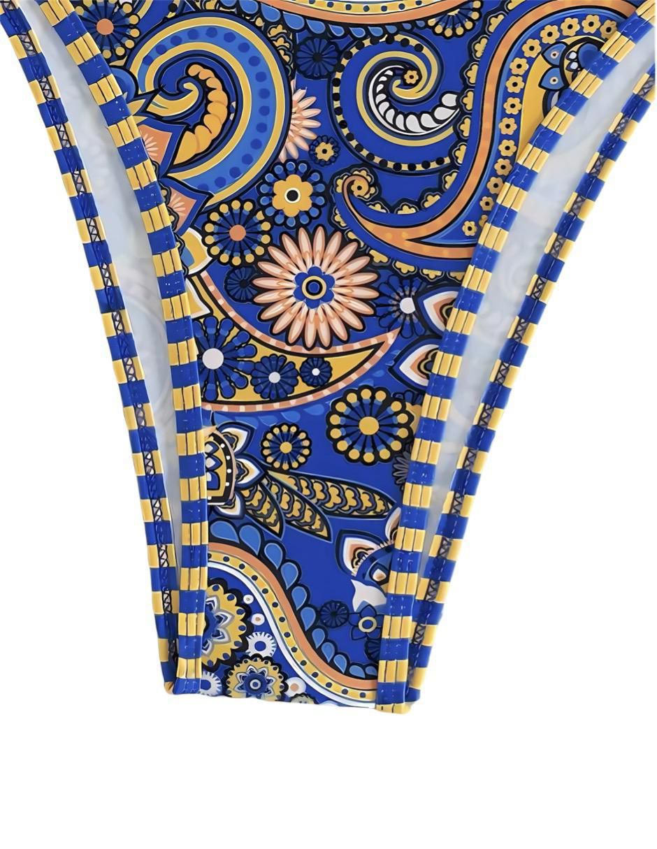 Conjunto bikini estampado paisley para mujer 6