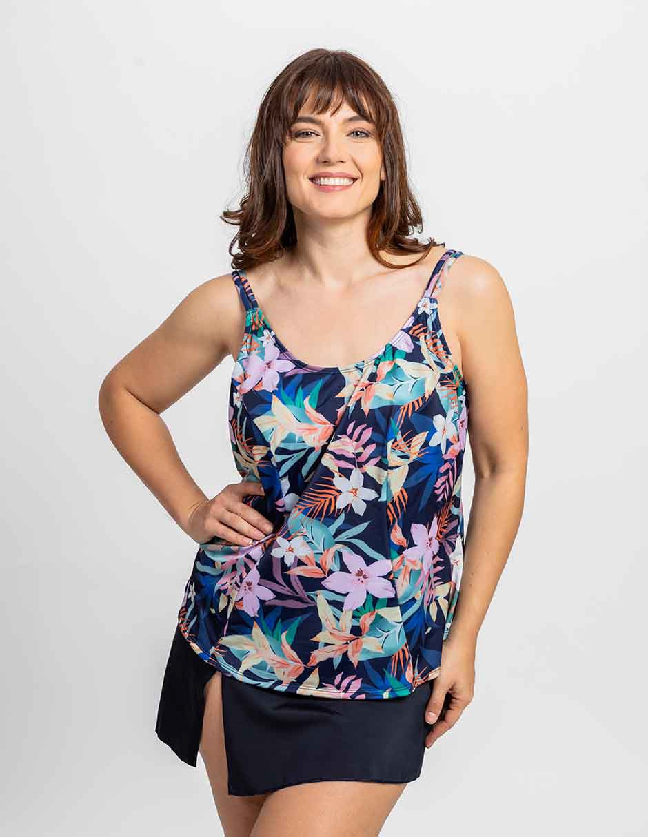 Top bikini estampado floral con copas preformadas para mujer Top bikini estampado floral con copas preformadas para mujer