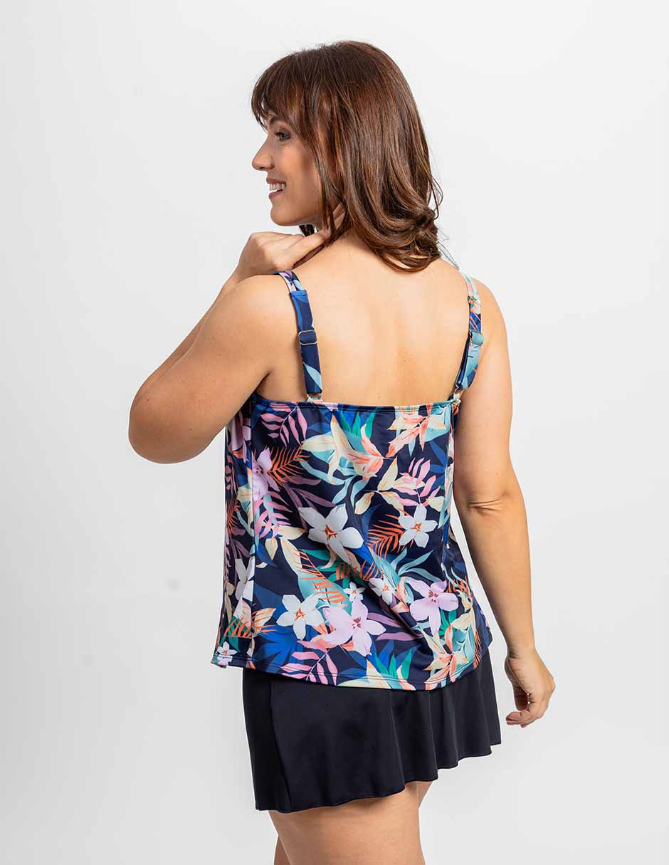 Top bikini estampado floral con copas preformadas para mujer 4